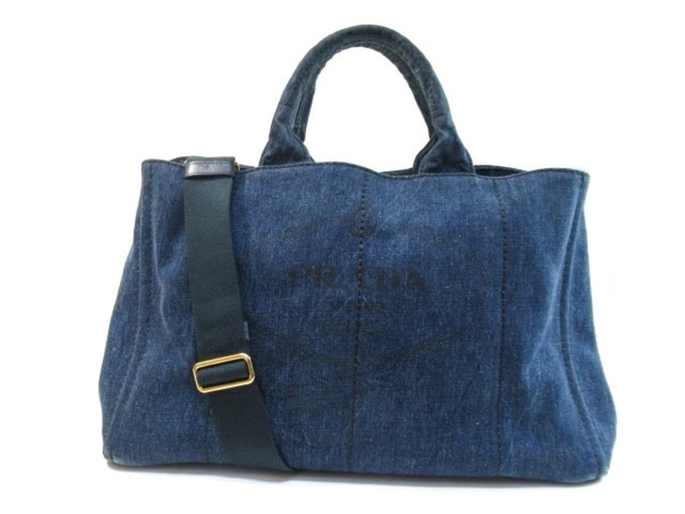 Prada Canapa handbag denim blue strap